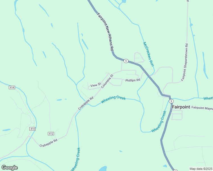 map of restaurants, bars, coffee shops, grocery stores, and more near 46919 Columbia Street in Saint Clairsville