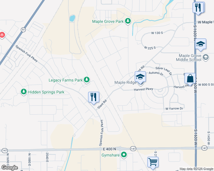 map of restaurants, bars, coffee shops, grocery stores, and more near 674 South Meade Street in Mapleton