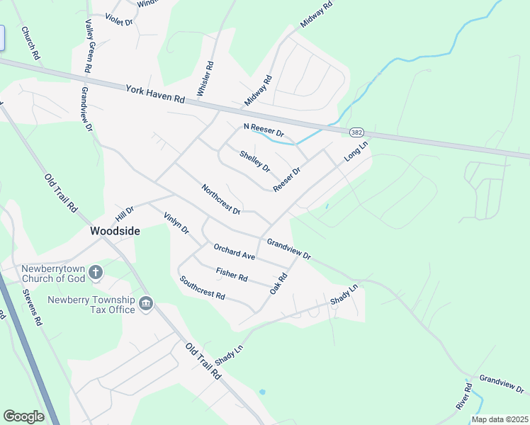 map of restaurants, bars, coffee shops, grocery stores, and more near 195 Northcrest Dr in York Haven