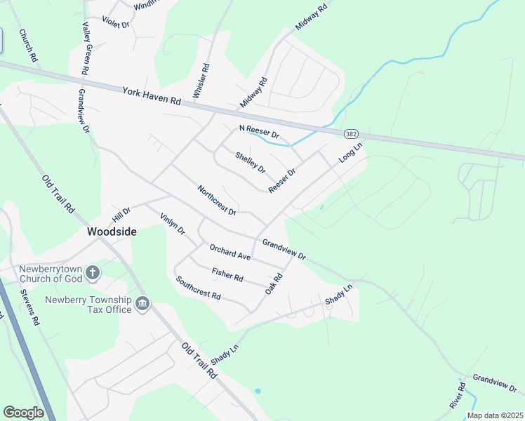 map of restaurants, bars, coffee shops, grocery stores, and more near 195 Northcrest Dr in York Haven
