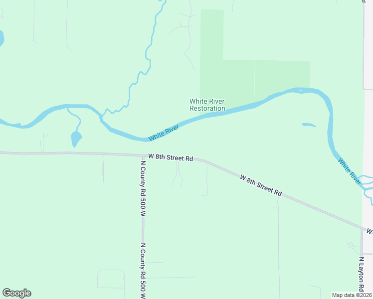 map of restaurants, bars, coffee shops, grocery stores, and more near 4846 West 8th Street Road in Anderson