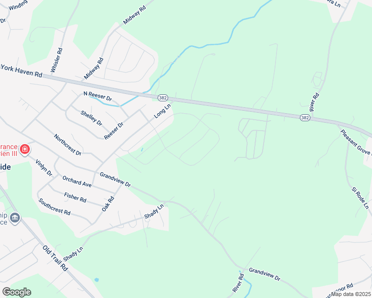 map of restaurants, bars, coffee shops, grocery stores, and more near 35 Steeple Chase Drive in York Haven