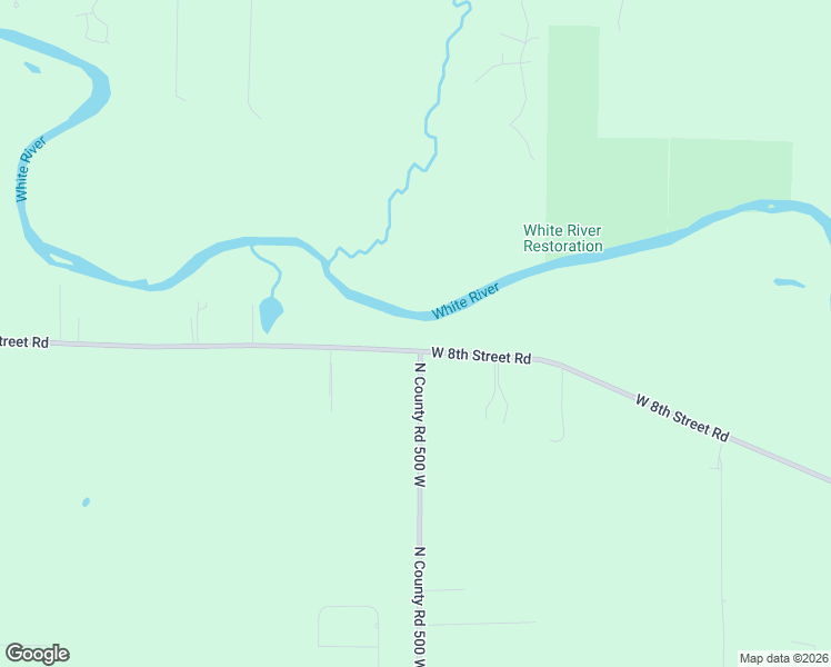 map of restaurants, bars, coffee shops, grocery stores, and more near 5036 West 8th Street Road in Anderson