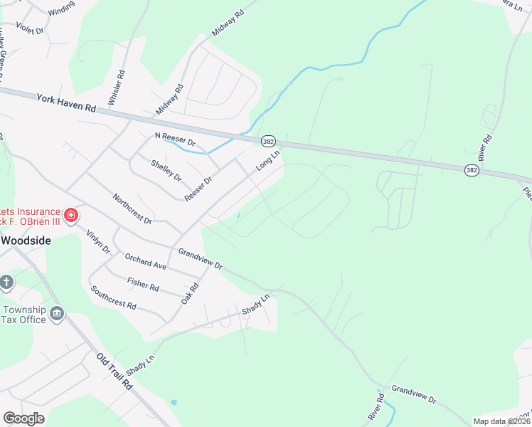 map of restaurants, bars, coffee shops, grocery stores, and more near 85 Champions Drive in York Haven