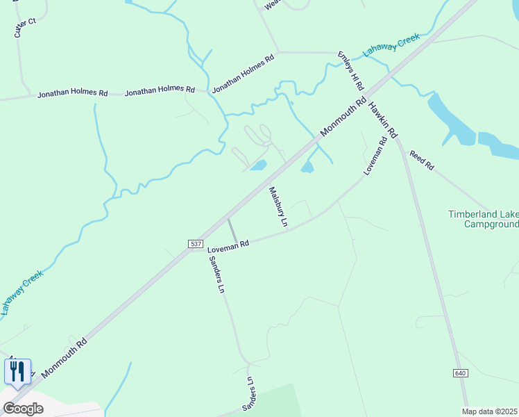 map of restaurants, bars, coffee shops, grocery stores, and more near 721 Monmouth Road in Plumsted Township