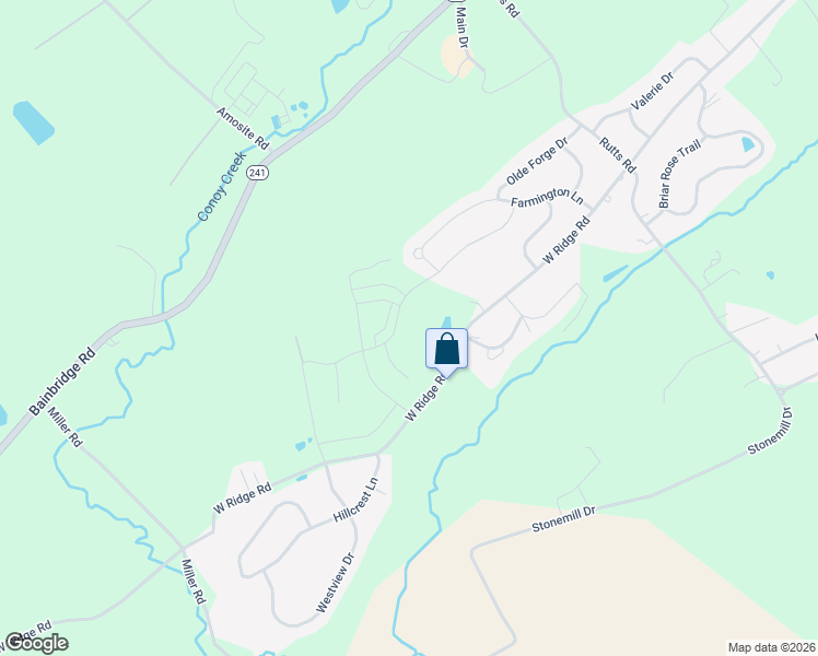 map of restaurants, bars, coffee shops, grocery stores, and more near 172 Randolph Drive in Elizabethtown