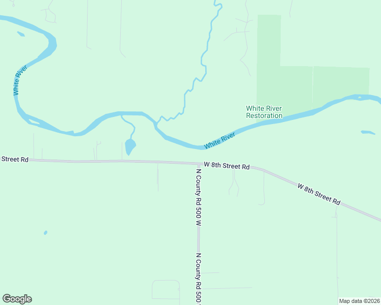 map of restaurants, bars, coffee shops, grocery stores, and more near 5036 West 8th Street Road in Anderson