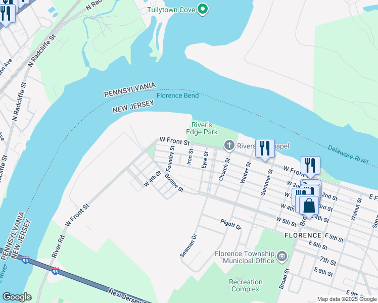 map of restaurants, bars, coffee shops, grocery stores, and more near in Florence