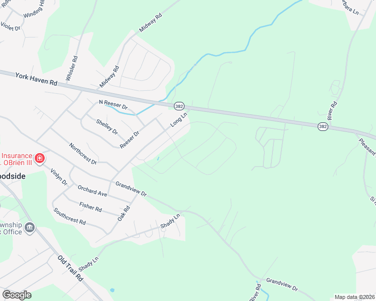 map of restaurants, bars, coffee shops, grocery stores, and more near 415 Thoroughbred Drive in York Haven