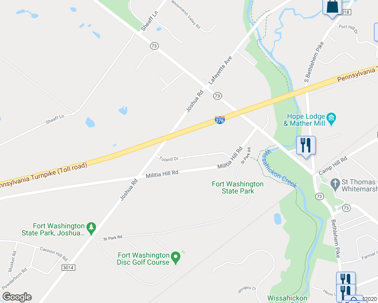map of restaurants, bars, coffee shops, grocery stores, and more near 411 Toland Drive in Fort Washington