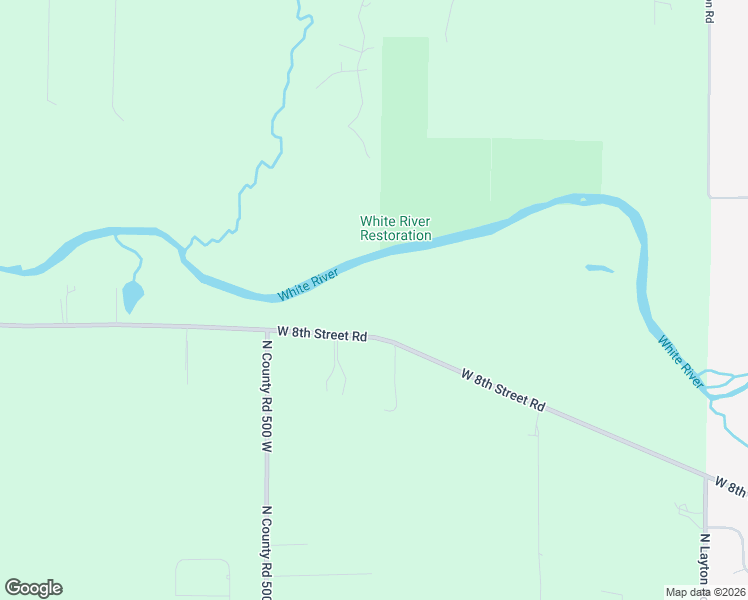 map of restaurants, bars, coffee shops, grocery stores, and more near 4846 West 8th Street Road in Anderson