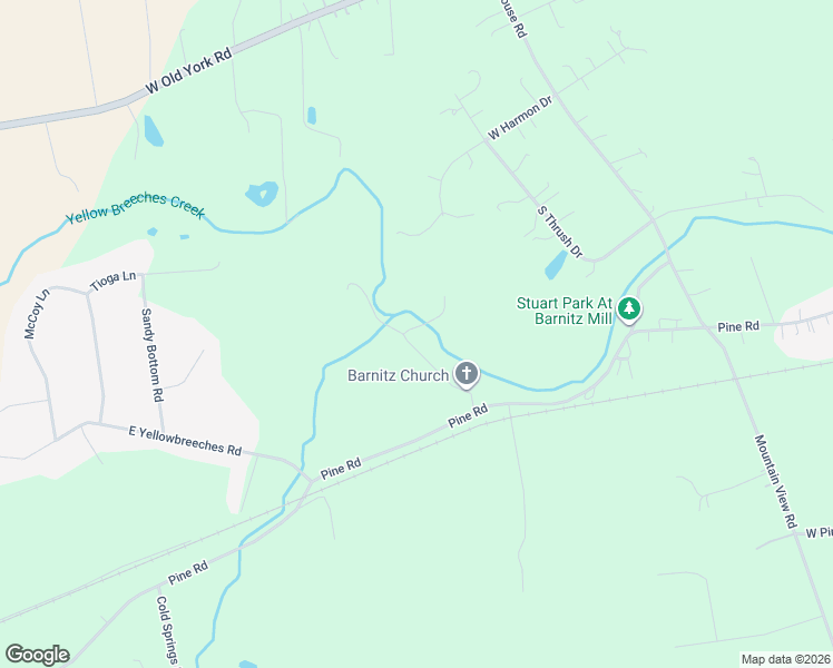 map of restaurants, bars, coffee shops, grocery stores, and more near 9 West Church Avenue in Carlisle