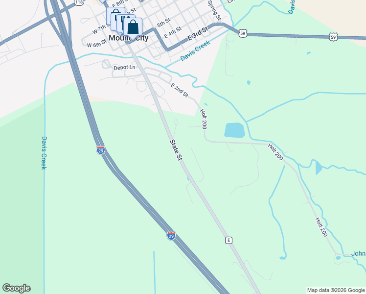 map of restaurants, bars, coffee shops, grocery stores, and more near 19700-19798 State Street in Mound City