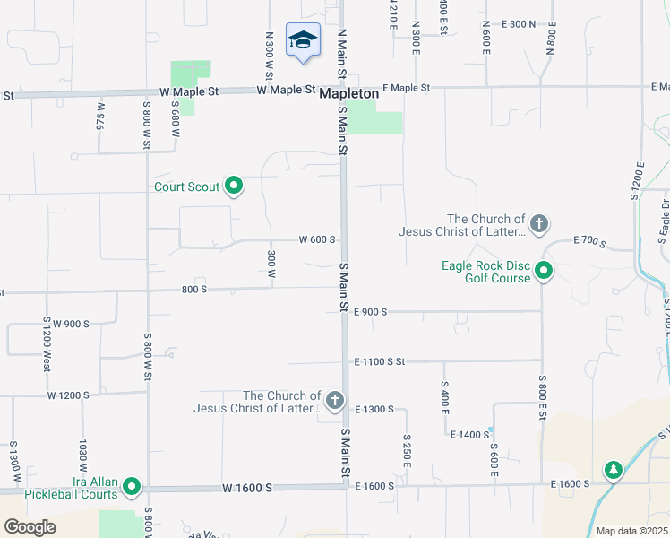 map of restaurants, bars, coffee shops, grocery stores, and more near 780 South Main Street in Mapleton