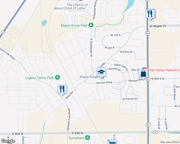 map of restaurants, bars, coffee shops, grocery stores, and more near 2407 West Sheridan Street in Mapleton