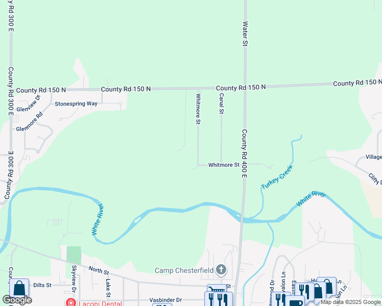 map of restaurants, bars, coffee shops, grocery stores, and more near 705 Whitmore Street in Anderson