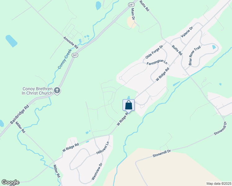 map of restaurants, bars, coffee shops, grocery stores, and more near 180 Randolph Drive in Elizabethtown
