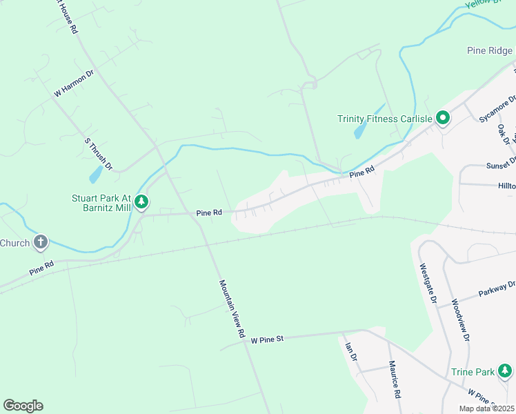 map of restaurants, bars, coffee shops, grocery stores, and more near 565 Pine Road in Mount Holly Springs