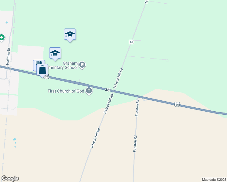 map of restaurants, bars, coffee shops, grocery stores, and more near 9200 U.S. 36 in Saint Paris