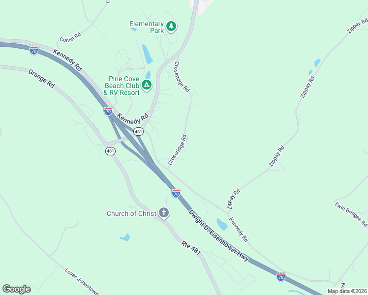 map of restaurants, bars, coffee shops, grocery stores, and more near 84 Crossridge Road in Charleroi