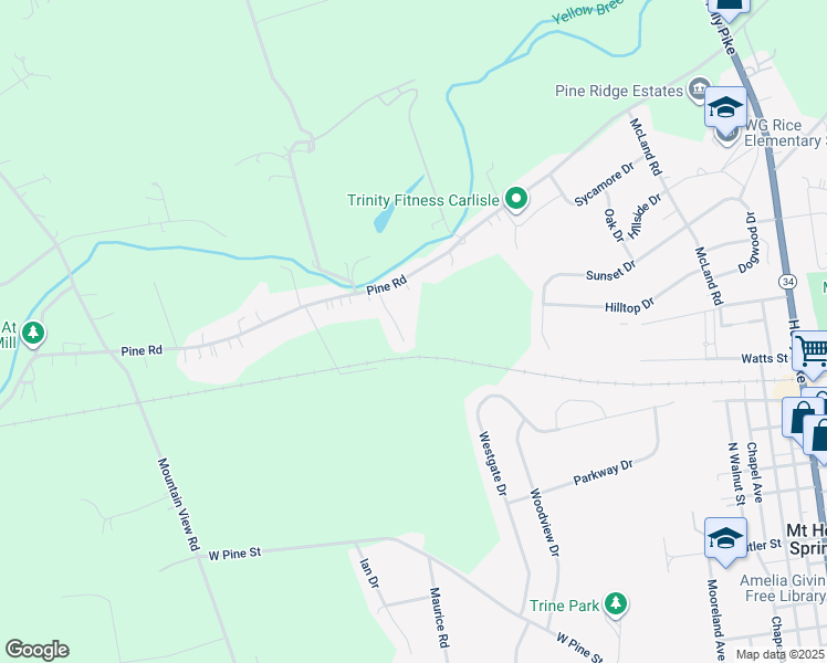 map of restaurants, bars, coffee shops, grocery stores, and more near 6 Midland Drive in Mount Holly Springs