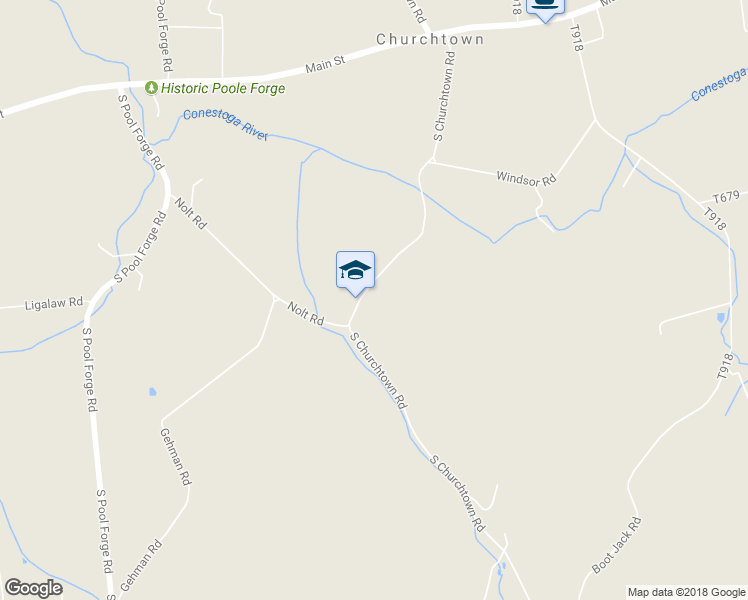 map of restaurants, bars, coffee shops, grocery stores, and more near 229 South Churchtown Road in Narvon