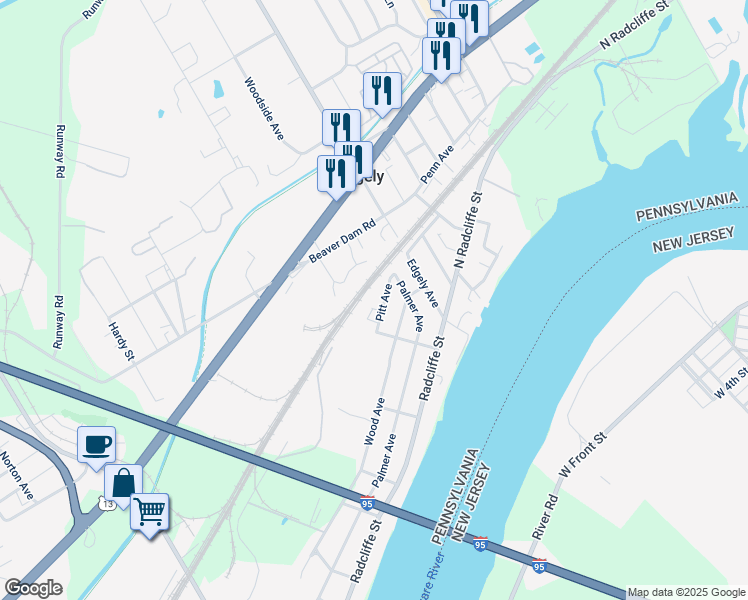 map of restaurants, bars, coffee shops, grocery stores, and more near 2611 Pitt Avenue in Bristol