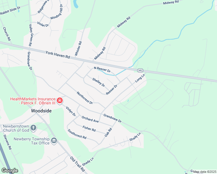 map of restaurants, bars, coffee shops, grocery stores, and more near 5 Shelley Drive in York Haven