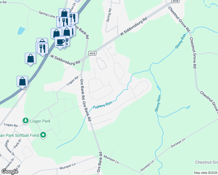 map of restaurants, bars, coffee shops, grocery stores, and more near 18 Bold Ruler Circle in Dillsburg