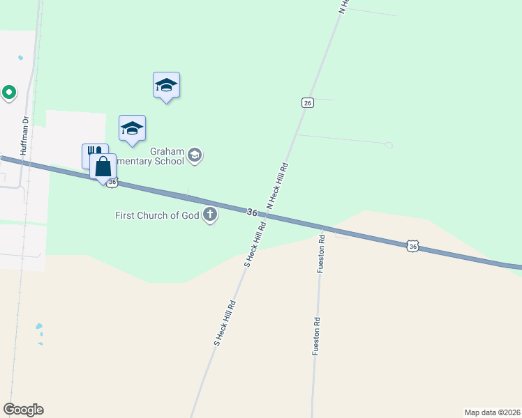 map of restaurants, bars, coffee shops, grocery stores, and more near 9200-9398 U.S. 36 in Saint Paris