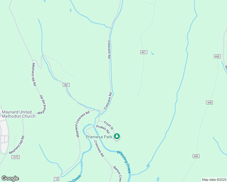 map of restaurants, bars, coffee shops, grocery stores, and more near 71820 Crescent Road in Saint Clairsville