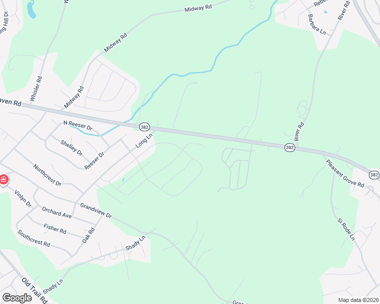 map of restaurants, bars, coffee shops, grocery stores, and more near 145 Thoroughbred Drive in York Haven