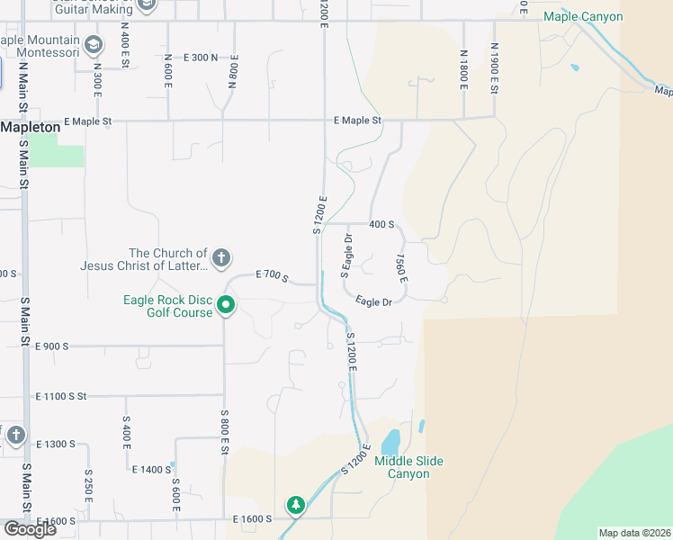 map of restaurants, bars, coffee shops, grocery stores, and more near 690 715 South in Mapleton