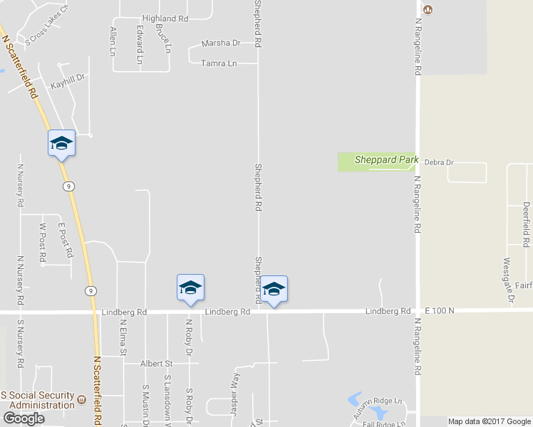 map of restaurants, bars, coffee shops, grocery stores, and more near 1026 Shepherd Road in Anderson