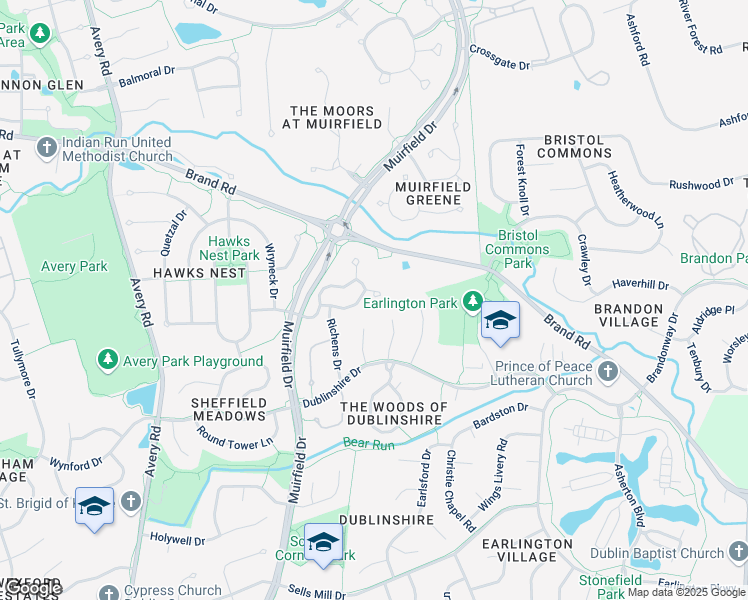map of restaurants, bars, coffee shops, grocery stores, and more near 5818 Dunglady Court in Dublin