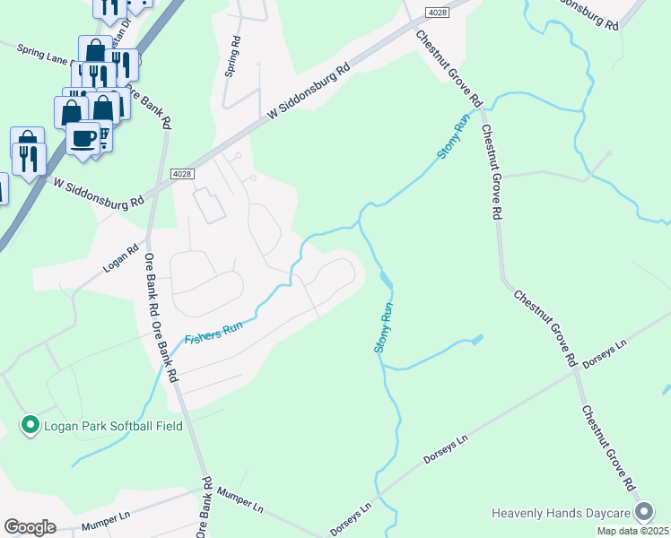map of restaurants, bars, coffee shops, grocery stores, and more near 9 Ledgestone Drive in Dillsburg