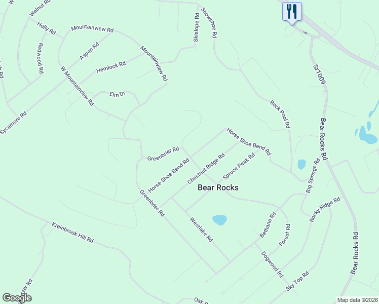 map of restaurants, bars, coffee shops, grocery stores, and more near 238 Horse Shoe Bend Road in Acme