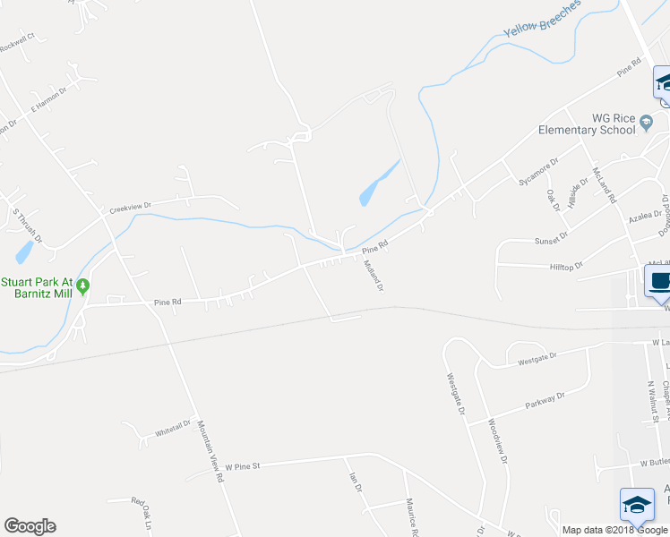 map of restaurants, bars, coffee shops, grocery stores, and more near 403 Pine Road in Mount Holly Springs