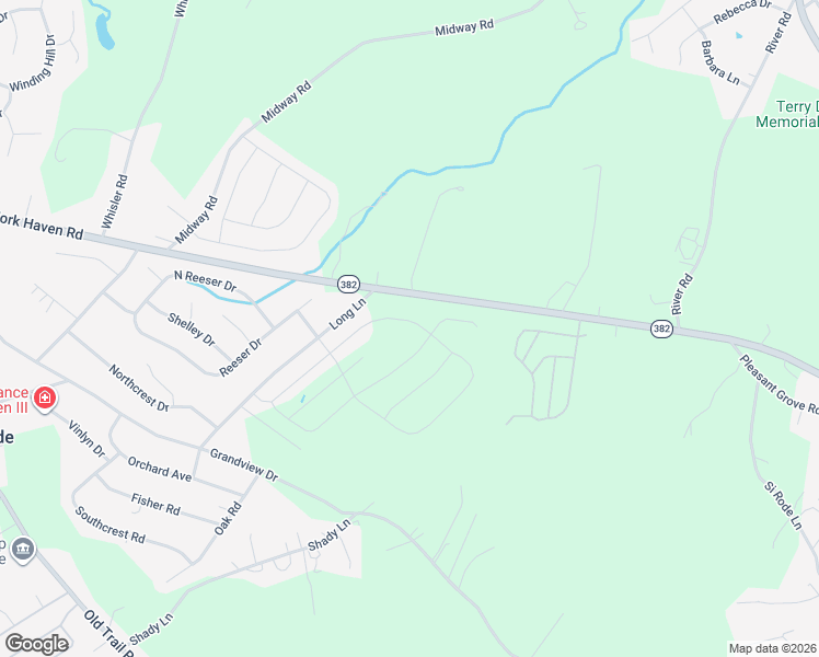 map of restaurants, bars, coffee shops, grocery stores, and more near 90 Thoroughbred Drive in York Haven