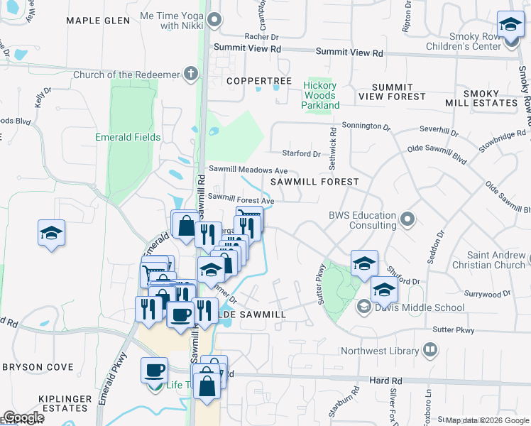 map of restaurants, bars, coffee shops, grocery stores, and more near 7760 Hansgrove Court in Dublin