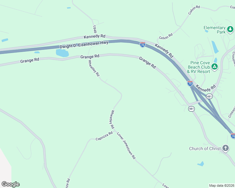 map of restaurants, bars, coffee shops, grocery stores, and more near 52 Wheatley Road in Charleroi