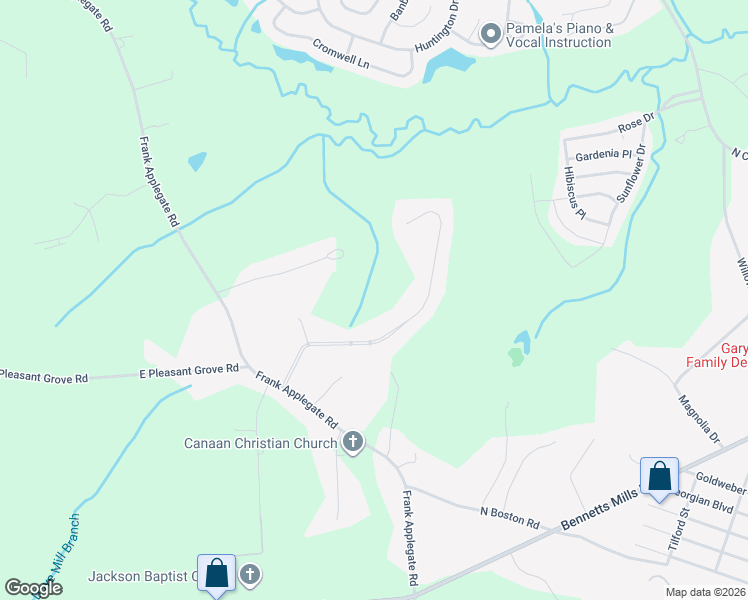 map of restaurants, bars, coffee shops, grocery stores, and more near 18 Olivia Way in Jackson