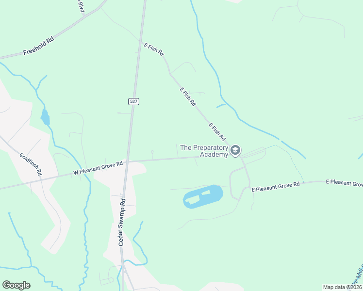 map of restaurants, bars, coffee shops, grocery stores, and more near 54 East Pleasant Grove Road in Jackson Township