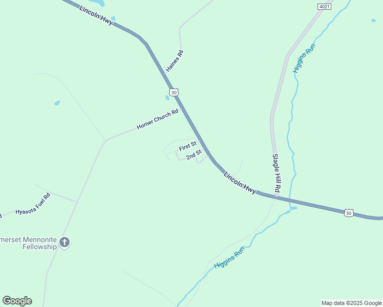 map of restaurants, bars, coffee shops, grocery stores, and more near 155 2nd Street in Stoystown