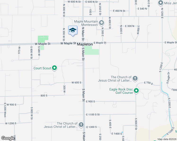 map of restaurants, bars, coffee shops, grocery stores, and more near 422 Eldorado Drive in Mapleton
