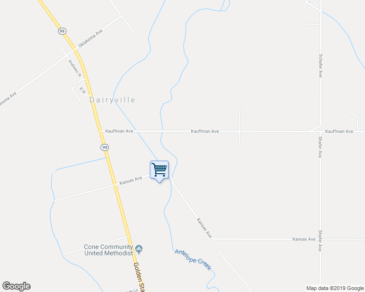 map of restaurants, bars, coffee shops, grocery stores, and more near 24775 Kauffman Avenue in Red Bluff
