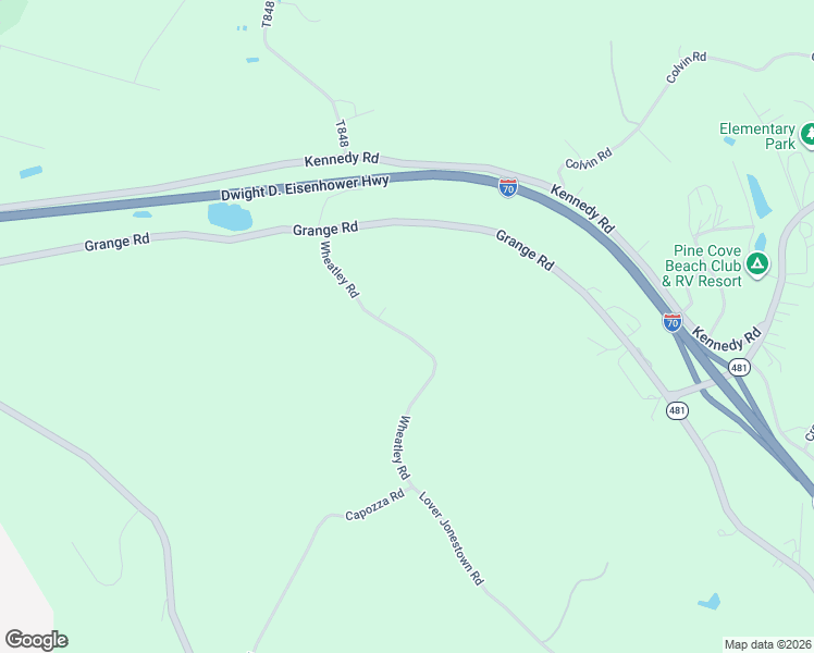 map of restaurants, bars, coffee shops, grocery stores, and more near 67 Wheatley Road in Charleroi
