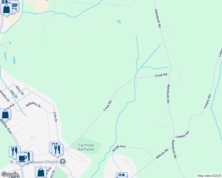 map of restaurants, bars, coffee shops, grocery stores, and more near 347 Cooks Lane in Belle Vernon