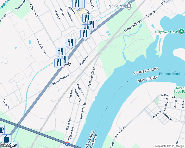 map of restaurants, bars, coffee shops, grocery stores, and more near 7226 North Radcliffe Street in Bristol