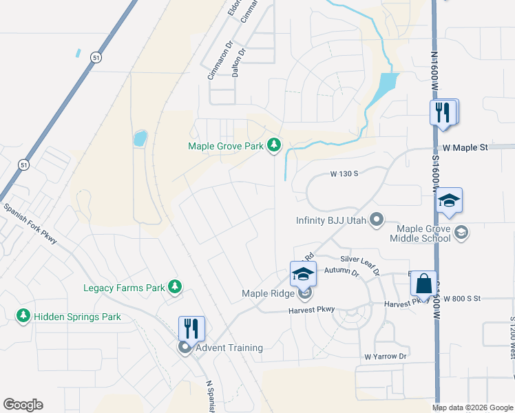 map of restaurants, bars, coffee shops, grocery stores, and more near 2454 Jackson Street in Mapleton